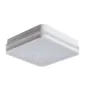 Plafonnier LED 18W à détecteur étanche IP54 carré côté 220mm Blanc - Blanc Naturel 4000K 