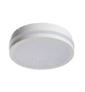 Plafonnier LED 18W à détecteur étanche IP54 rond ∅220mm Blanc - Blanc Naturel 4000K 