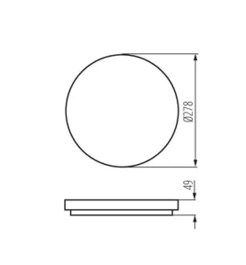 Plafonnier LED 18W étanche IP54 rond ∅278mm Blanc - Blanc Chaud 3000K 