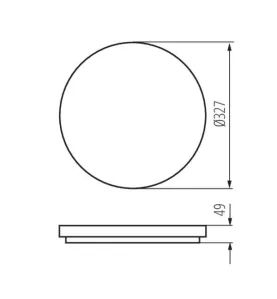 Plafonnier LED 24W étanche IP54 rond ∅327mm Blanc - Blanc Chaud 3000K