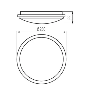 Plafonnier LED 18W étanche IP54 rond ∅250mm Blanc - Blanc Naturel 4000K