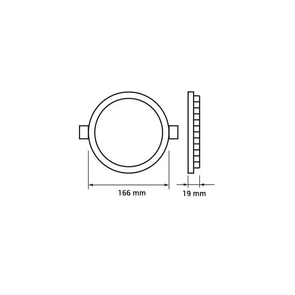 Applique Plafond LED Ronde Onix 12W - 250x72mm - Éclairage LED Plafond