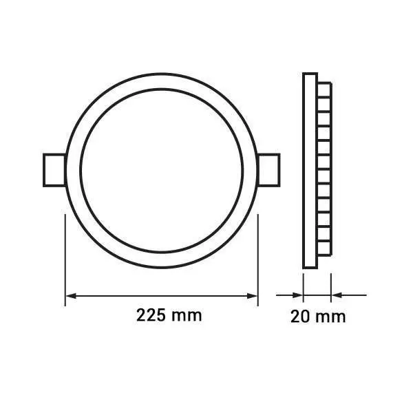 Plafonnier LED Rond 18W - Ø280mm par Excloosiva