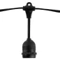 Guirlande Guinguette Noire Suspendue IP44 14,4m pour 15 Ampoules E27