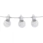 Guirlande Guinguette 10 Ampoules LED 8m Fil Blanc - Blanc Chaud 2700K