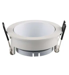 Support Spot Encastrable Fixe GU10/MR16 Rond Blanc avec Réflecteur Blanc 79mm Max 35W