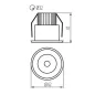 Downlight LED 1W rond ∅42mm Aluminium - Blanc Chaud 3000K