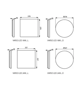 Plafonnier LED VARSO LED Rond 18W-NW-O 1700 lm 4000 K Kanlux 26441