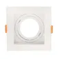 Support Spot Encastrable Fixe GU10/MR16 Carré Blanc 102x102mm Max 35W