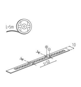 Ruban LED 16W/m 120 LED/m longueur 5m - Blanc CCT