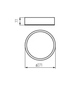 Plafonnier à Culot 1 x E27 rond ∅275mm Wengé 