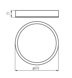 Plafonnier à Culot 3 x E27 rond ∅475mm Blanc mat 