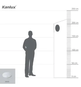 Plafonnier LED 15W à détecteur étanche IP44 rond ∅250mm Blanc - Blanc Naturel 4000K 