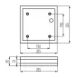 Plafonnier à Culot 2 x E27 étanche IP44 carré Nickel satiné