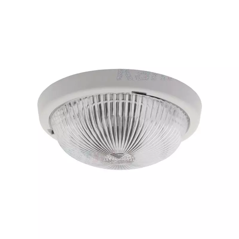 Plafonnier à Culot 1 x E27 étanche IP44 rond ∅245mm Blanc 