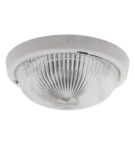 Plafonnier à Culot 1 x E27 étanche IP44 rond ∅245mm Blanc 