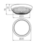 Plafonnier à Culot 1 x E27 étanche IP44 rond ∅245mm Blanc 