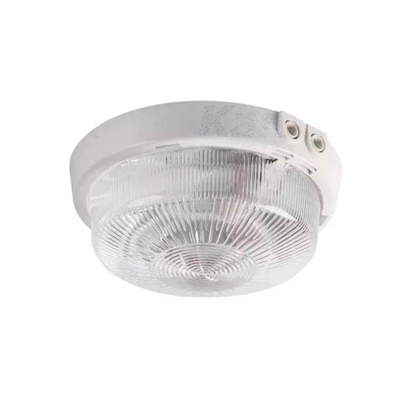 Plafonnier à Culot 1 x E27 étanche IP44 rond ∅225mm Blanc 