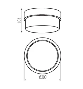 Plafonnier à Culot 1 x E27 étanche IP44 rond ∅200mm Blanc 