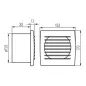 Extracteur d'air 22W Blanc - débit d'air 200m3/h