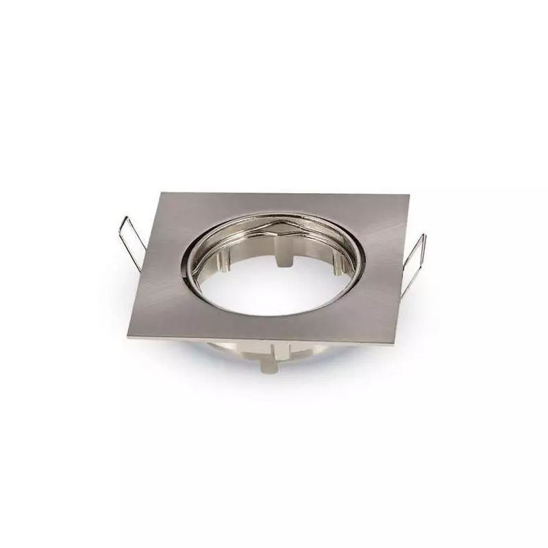 Support spot encastrable carré orientable Finition Inox