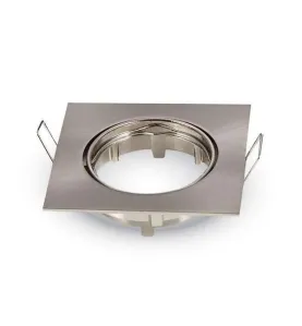 Support spot encastrable carré orientable Finition Inox