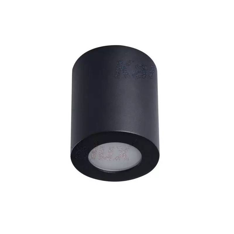 Plafonnier saillie rond pour 1 ampoule GU10 étanche IP44 Noir