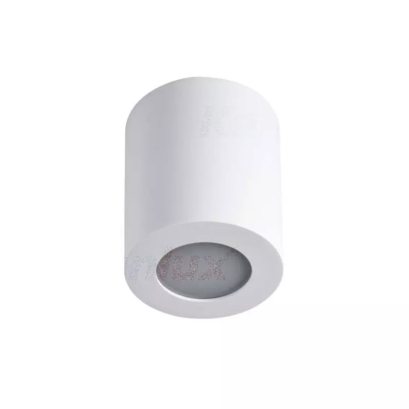 Plafonnier saillie rond pour 1 ampoule GU10 étanche IP44 Blanc 