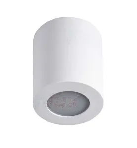 Plafonnier saillie rond pour 1 ampoule GU10 étanche IP44 Blanc 