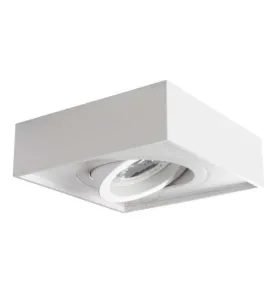 Support de spot encastrable perçage 85mm carré Blanc 