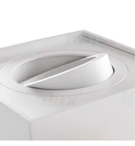 Support de spot encastrable perçage 85mm carré Blanc 