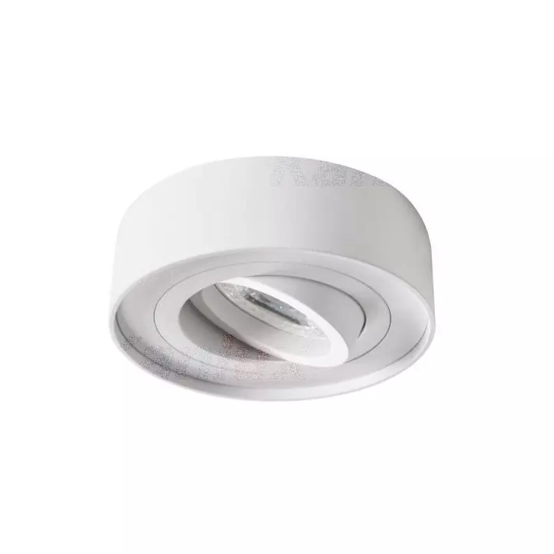 Support de spot encastrable perçage 85mm rond Blanc 