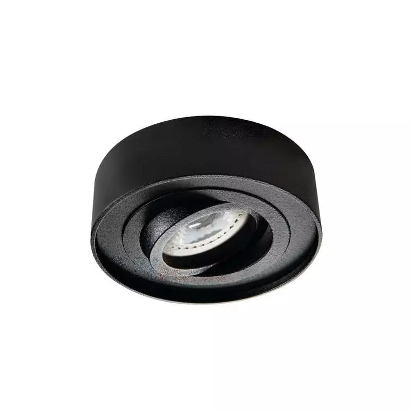 Support de spot encastrable perçage 85mm rond Noir 