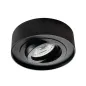 Support de spot encastrable perçage 85mm rond Noir 