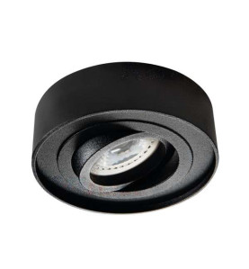 Support de spot encastrable perçage 85mm rond Noir 