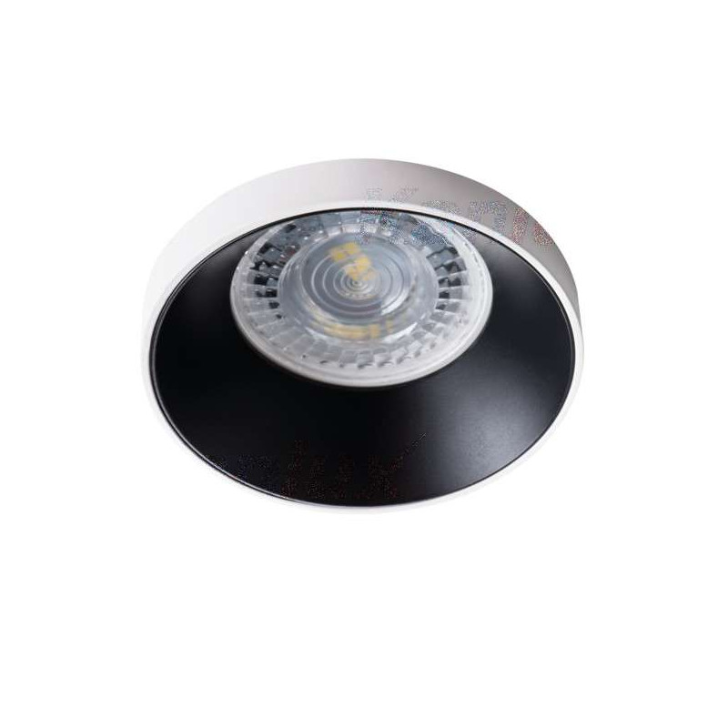 Support de spot encastrable perçage 68mm rond Blanc / noir 