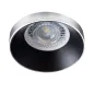 Support de spot encastrable perçage 68mm rond Argent / noir 