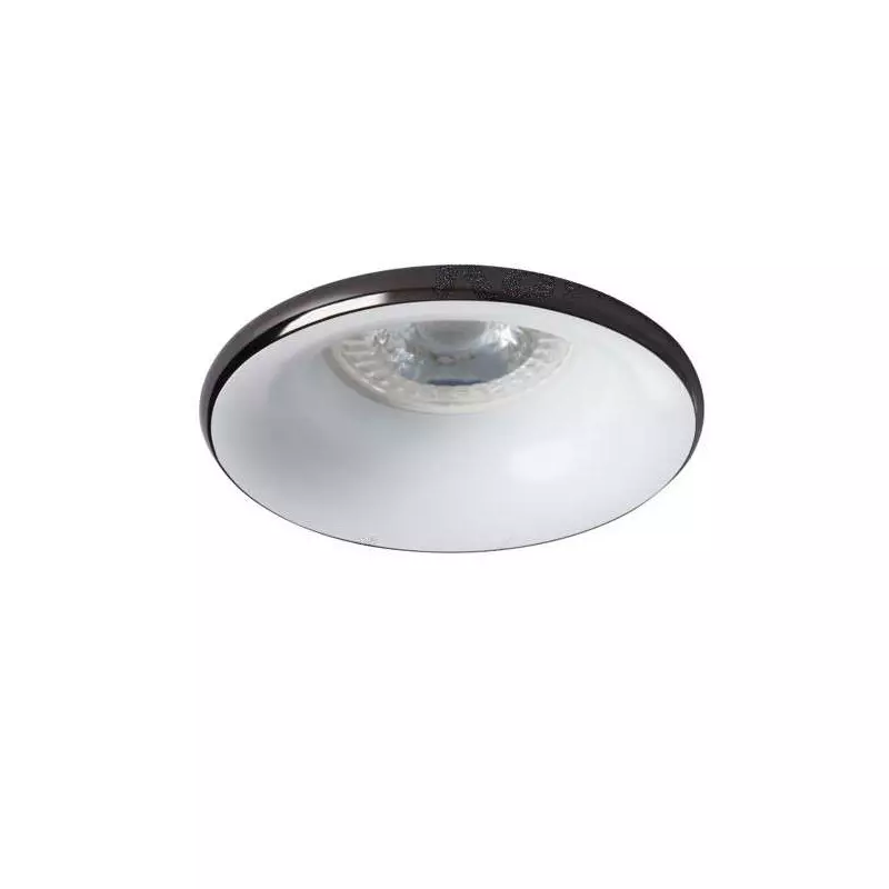 Support de spot encastrable perçage 70mm rond Anthracite / blanc 