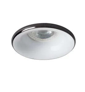 Support de spot encastrable perçage 70mm rond Anthracite / blanc 