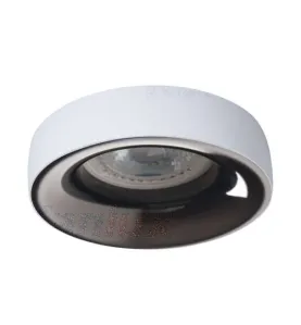 Support de spot encastrable perçage 70mm rond Blanc / anthracite 