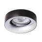 Support de spot encastrable perçage 70mm rond Anthracite / chrome 