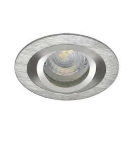 Support de spot encastrable perçage 80mm rond Aluminium brossé 