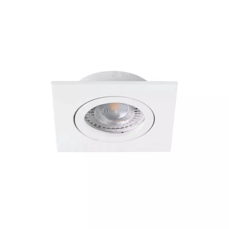 Support de spot encastrable perçage 70mm carré Blanc 