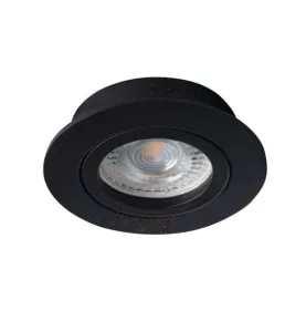 Support de spot encastrable perçage 70mm rond Noir 