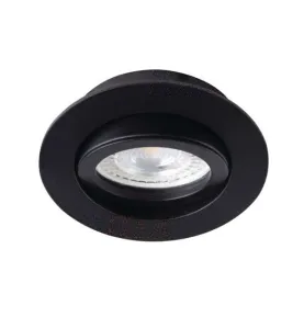 Support de spot encastrable perçage 70mm rond Noir 