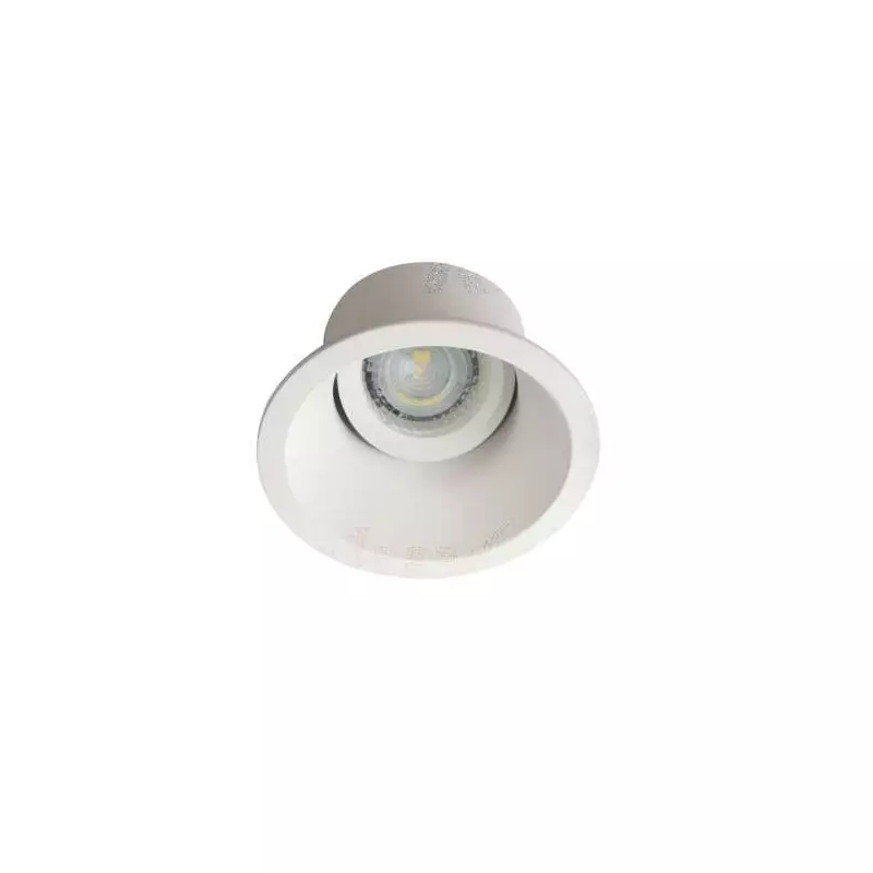 Support de spot encastrable perçage 90mm rond Blanc mat 