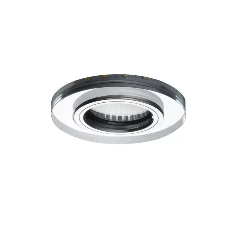 Support de spot encastrable perçage 65-70mm rond Argent 