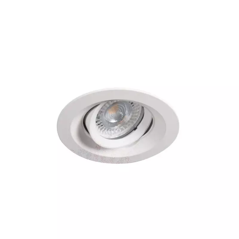 Support de spot encastrable perçage 75mm rond Blanc mat 