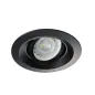 Support de spot encastrable perçage 75mm rond Mat noir 