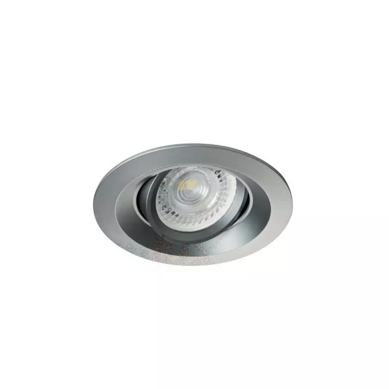 Support de spot encastrable perçage 75mm rond Gris 